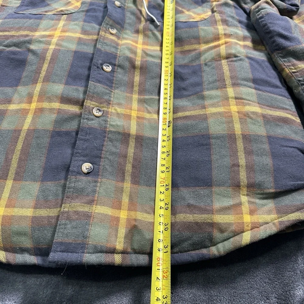 Wrangler Jacket Mens LARGE Red‎ Hooded Lined Flannel Shirt Shacket Side Pockets